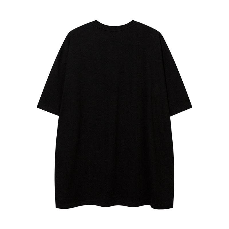 Fashion Graffiti Letter Short Sleeve Men Clothing