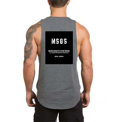 Brand NO PAIN NO GAIN Clothing Bodybuilding Stringer Gym Tank Top Men Fitness Singlet Cotton Sleeveless Shirt Muscle Vest