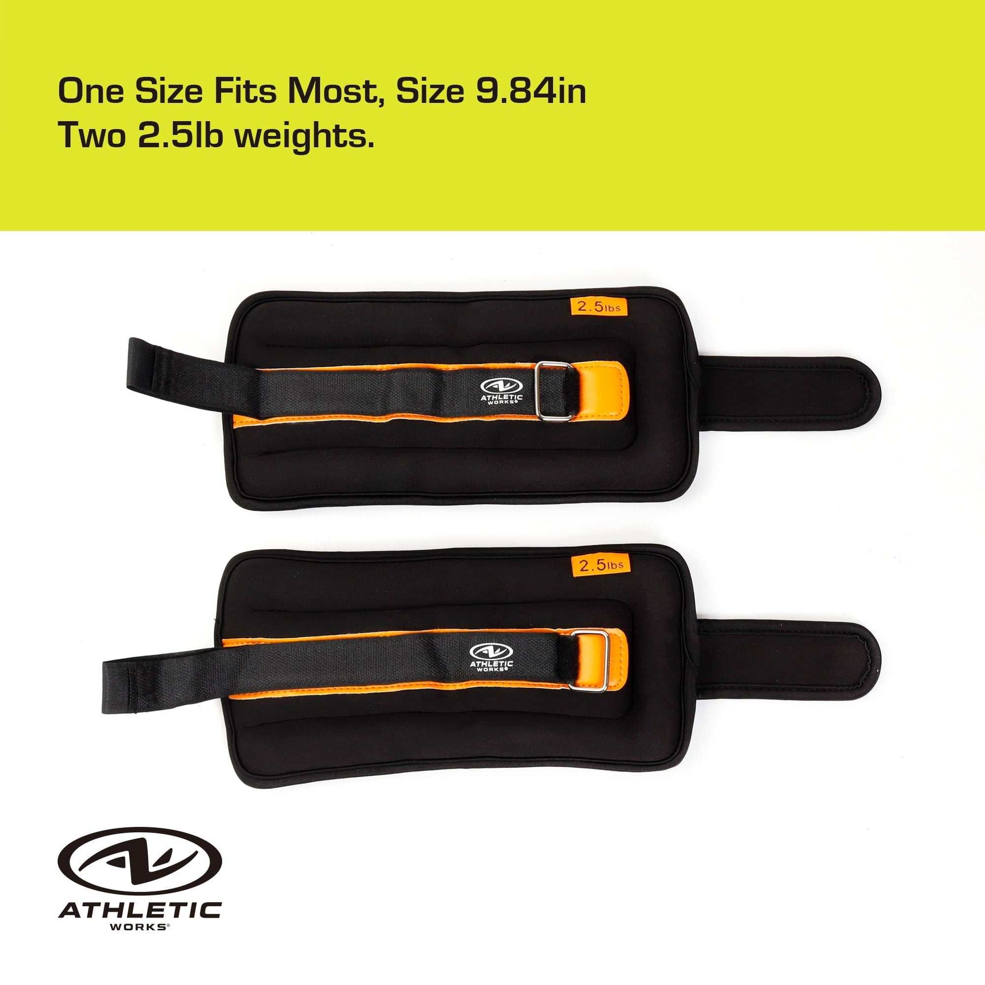 5Lb Pair Ankle & Wrist Weights (2Pcs, Each One Is 2.5LBS), Adjustable Strap