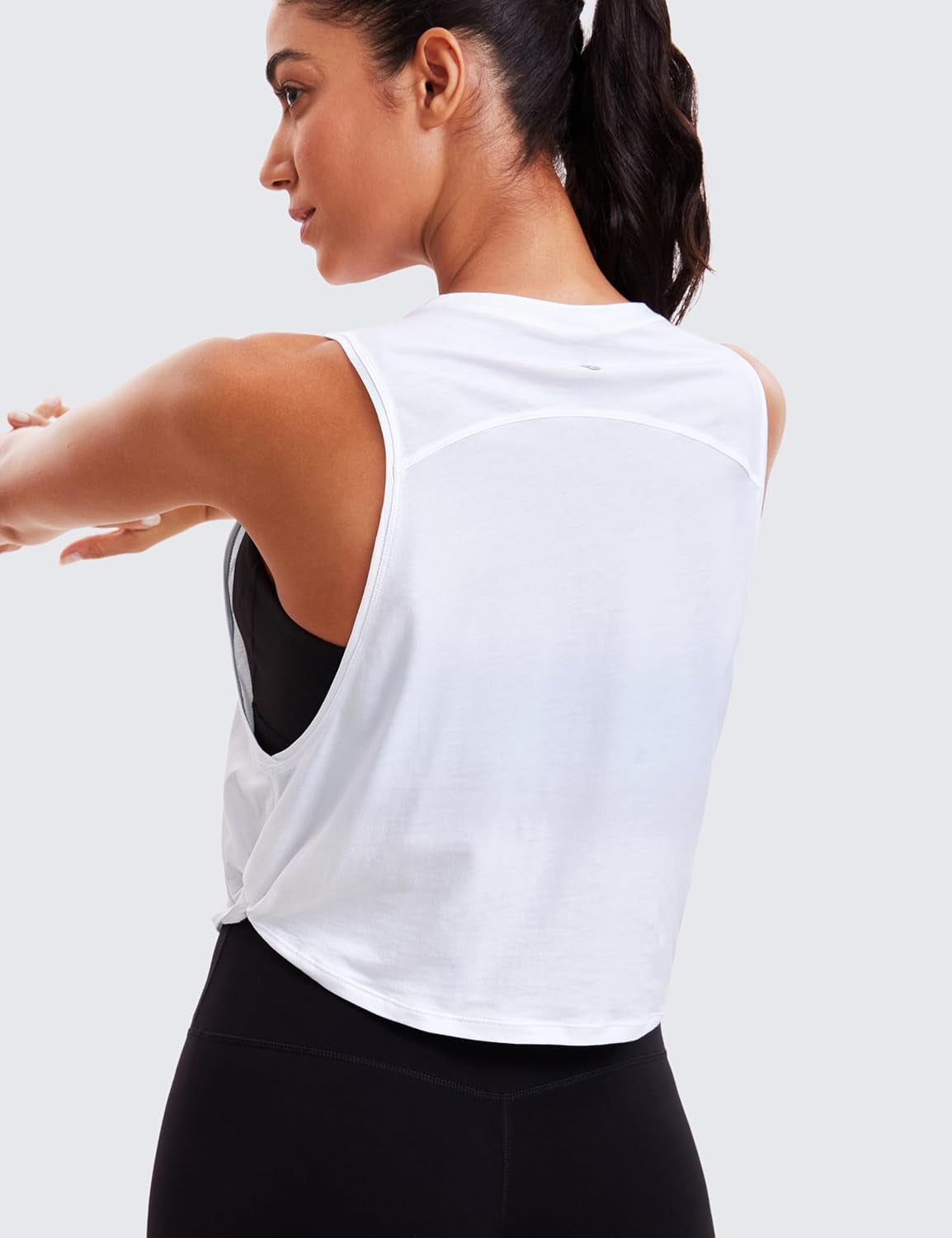 Elevate Your Workout with Our Luxurious Pima Cotton Cropped Tank Top for Women - Perfect for Yoga, Running, and Gym Sessions