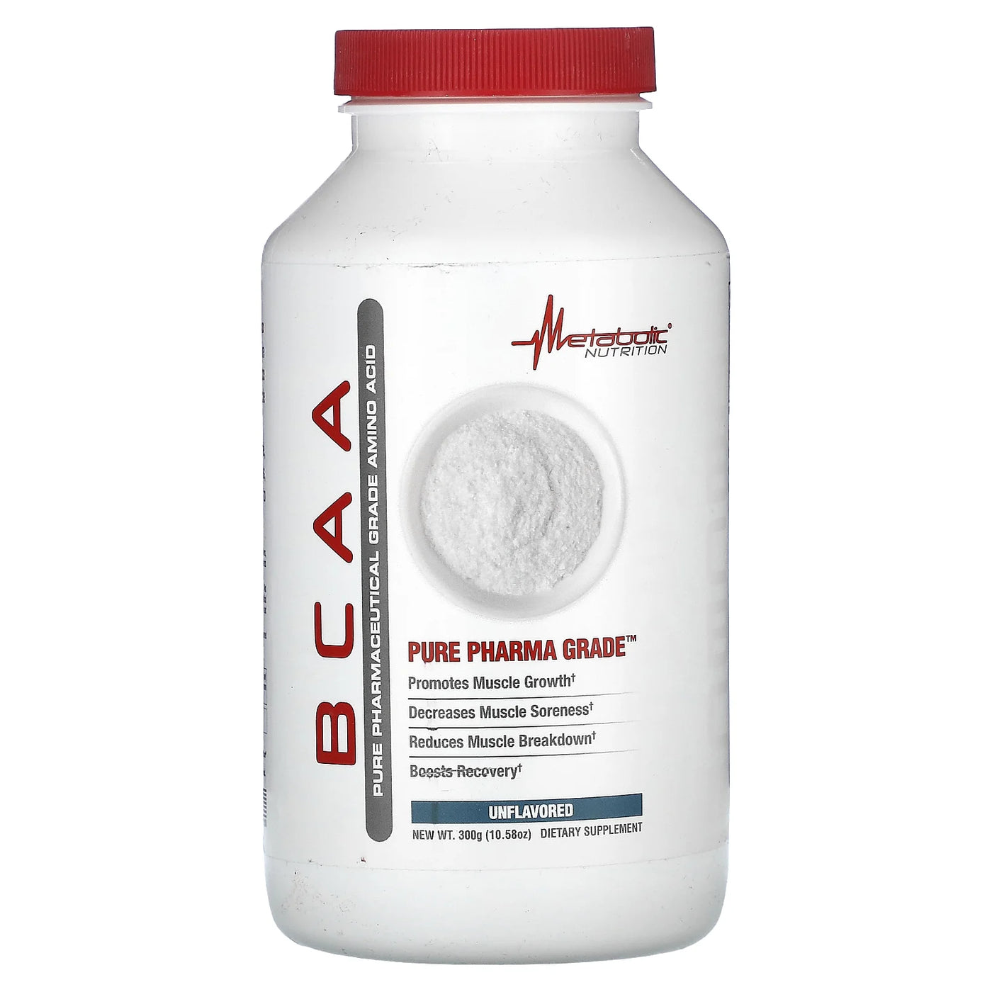 Unflavored BCAA Amino Acids - 60 Servings of Pure Muscle Growth Support