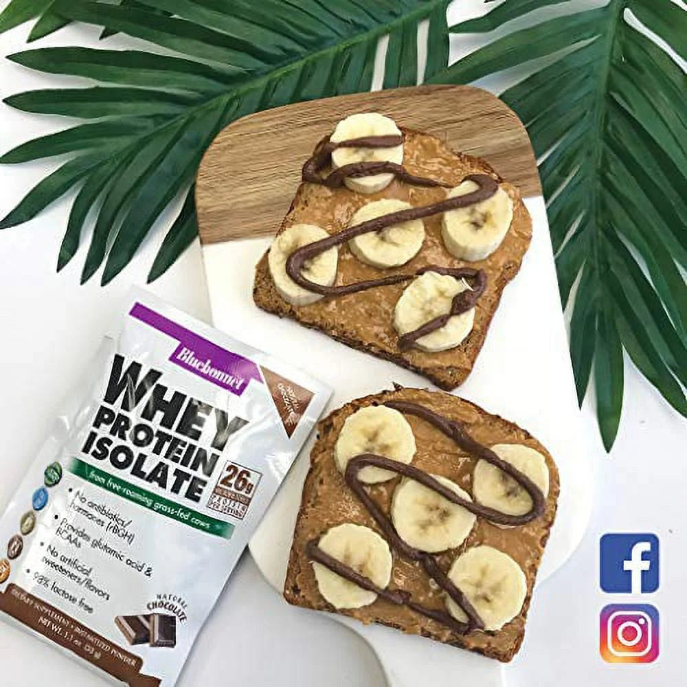 Indulge in Health with Bluebonnet 100% Natural Whey Protein Isolate Powder - Rich Chocolate Flavor, 2 lbs of Pure Nutrition!