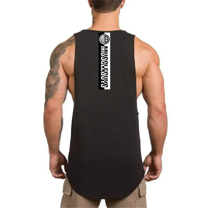 Brand NO PAIN NO GAIN Clothing Bodybuilding Stringer Gym Tank Top Men Fitness Singlet Cotton Sleeveless Shirt Muscle Vest