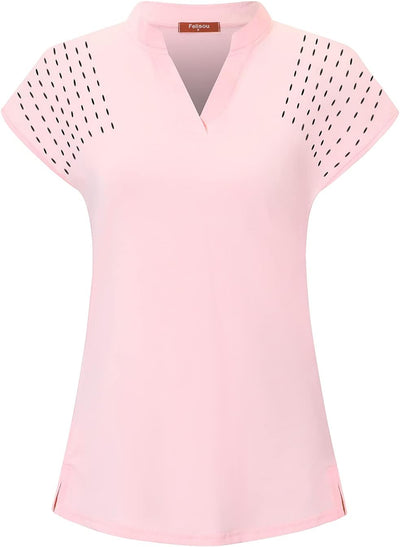 Elevate Your Game with Our Stylish Women's V Neck Golf Polo - Perfect for Workout and Leisure
