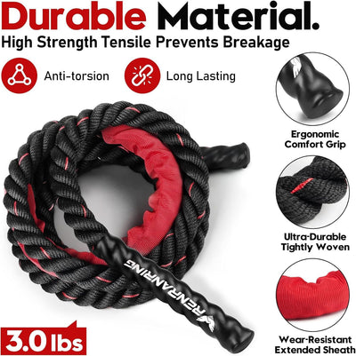 Elevate Your Fitness with Our 3lb, 4lb, and 5lb Weighted Jump Ropes - Ultimate Workout Equipment for Strength and Endurance