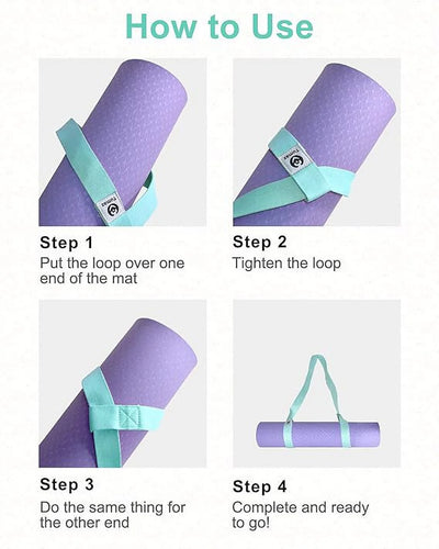 Elevate Your Yoga Experience with the Adjustable Turquoise Yoga Mat Holder - Perfect for Every Yogi!