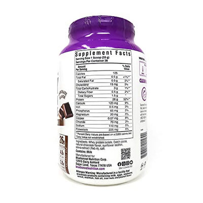 Indulge in Health with Bluebonnet 100% Natural Whey Protein Isolate Powder - Rich Chocolate Flavor, 2 lbs of Pure Nutrition!