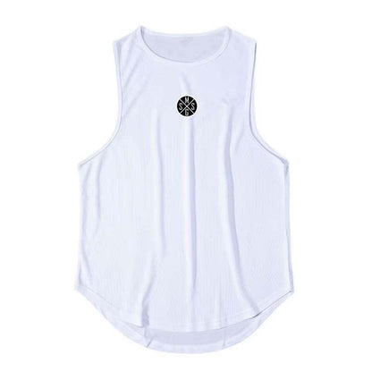 Bodybuilding Vest Men Sports Tank Top Men Gym Clothing Fitness Workout Sleeveless Shirt Mesh O Neck Running Stringer Singlets