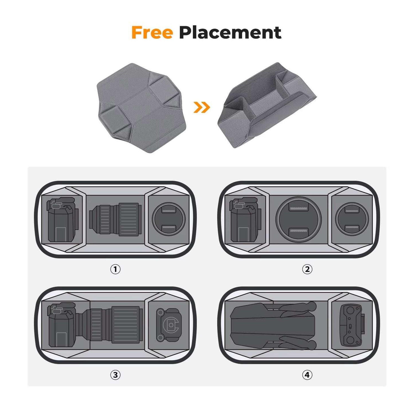 K&F Concept 10L Camera Shoulder Bag for Digital Canon/Nikon/Sony/Dji Drone Lightweight Travel Photography Sling Bag Carry Pouchs