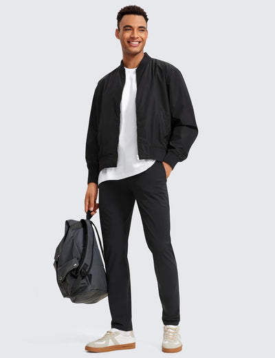 4-Way Stretch Athletic Pants for Men 30" Workout Lounge Casual Work Jogger with Zip Pocket