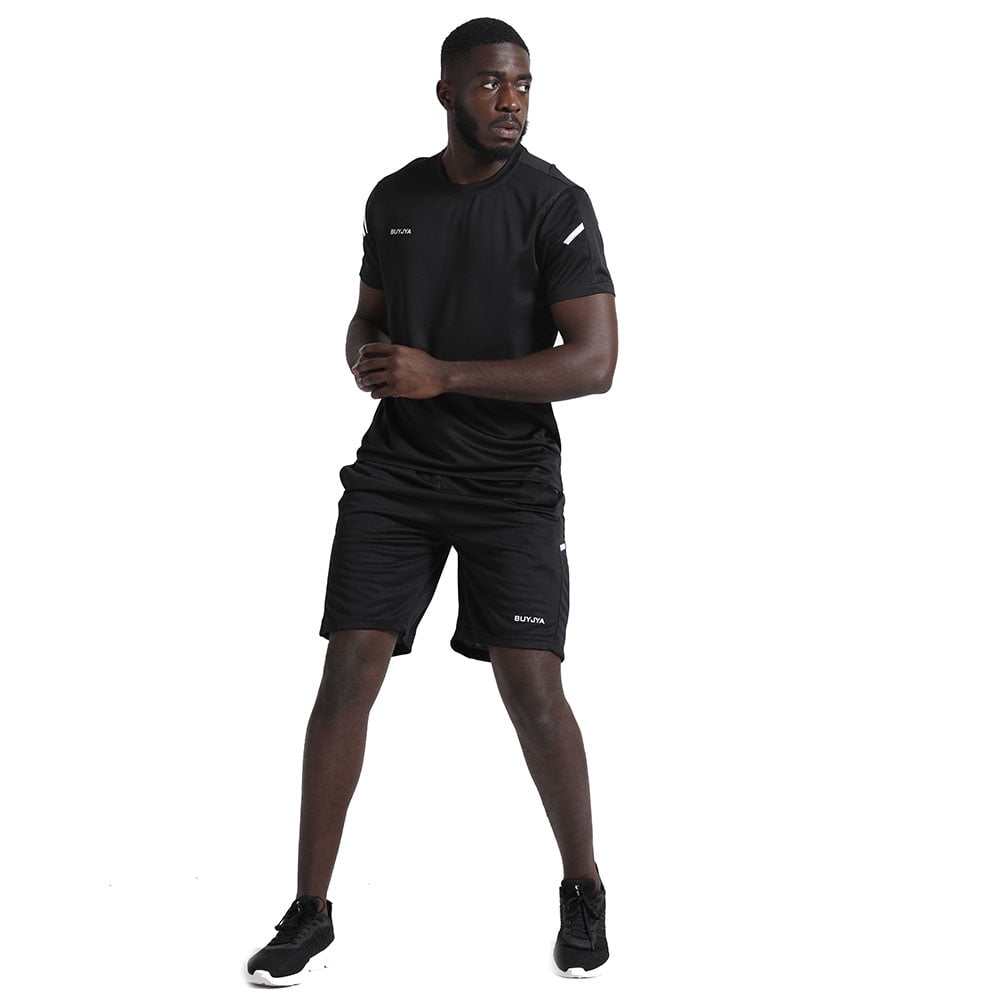 3Pack Men'S Workout Set Gym Clothes Active Shorts Shirt Set for Running Basketball Football and Daily Life,Size S-3XL