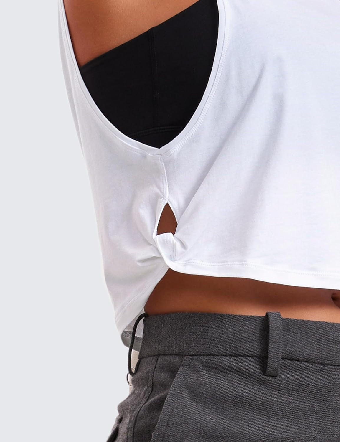 Elevate Your Workout with Our Luxurious Pima Cotton Cropped Tank Top for Women - Perfect for Yoga, Running, and Gym Sessions