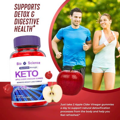 Revitalize Your Weight Loss Journey with (2 Pack) Bioscience Keto ACV Gummies - Boost Energy, Enhance Focus, and Ignite Metabolism with 120 Delicious Gummies!