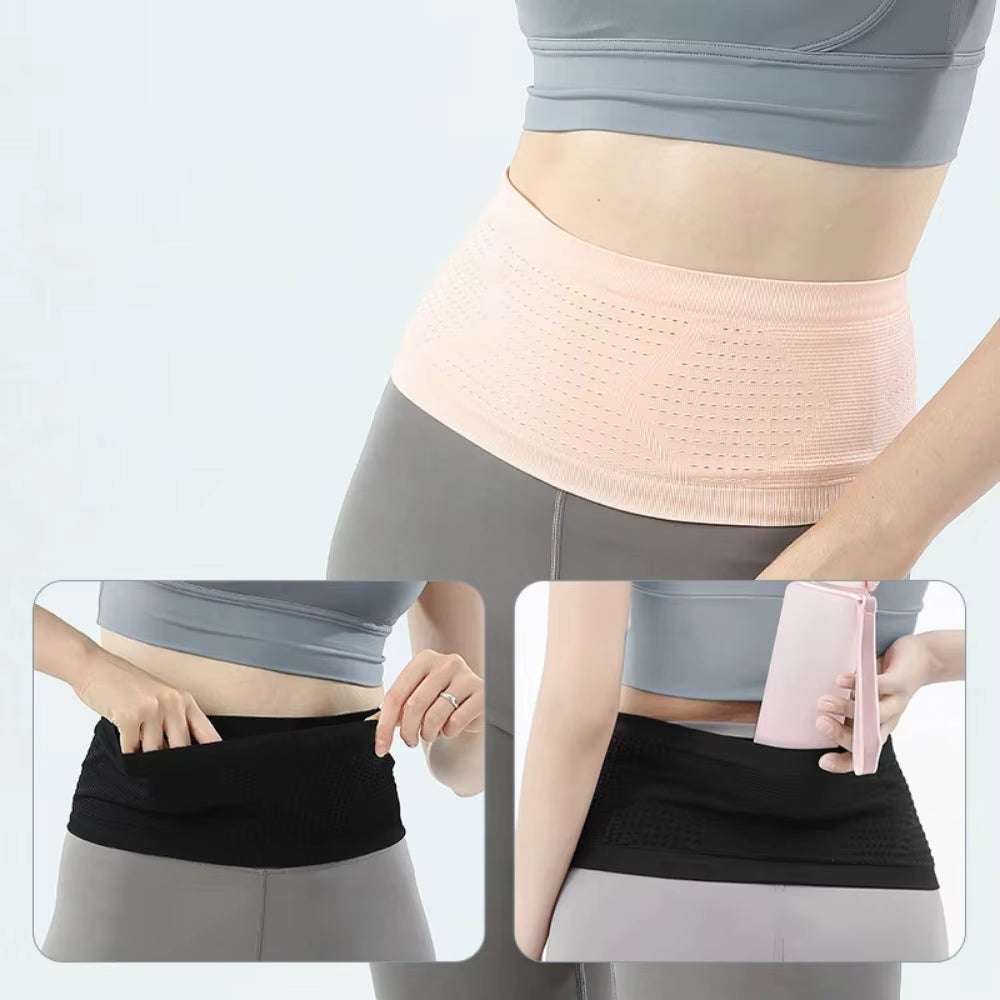 Seamless Invisible Running Sports Fanny Pack Gym Waist Belt Bag Lightweight Breathable Phone Bag Portable Elastic Cycling Pouch