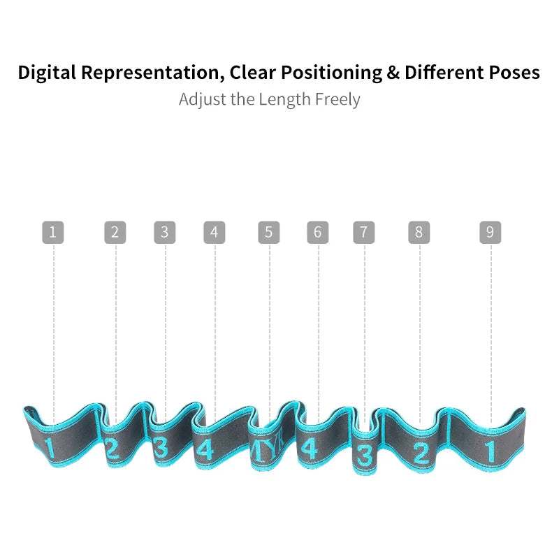 Elastic Yoga Stretching Strap with Loops, Stretch Strap for Ballet, Leg, Body, Stretch Band for Yoga, Dance, Pilates, Gymnastics