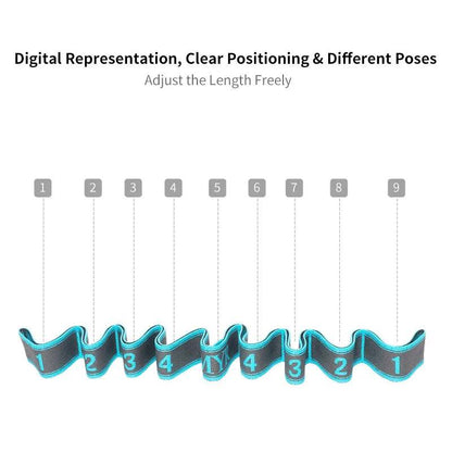 Elastic Yoga Stretching Strap with Loops, Stretch Strap for Ballet, Leg, Body, Stretch Band for Yoga, Dance, Pilates, Gymnastics