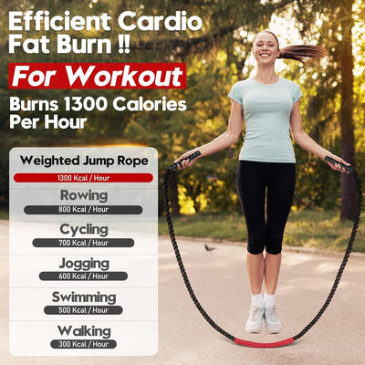 Elevate Your Fitness with Our 3lb, 4lb, and 5lb Weighted Jump Ropes - Ultimate Workout Equipment for Strength and Endurance