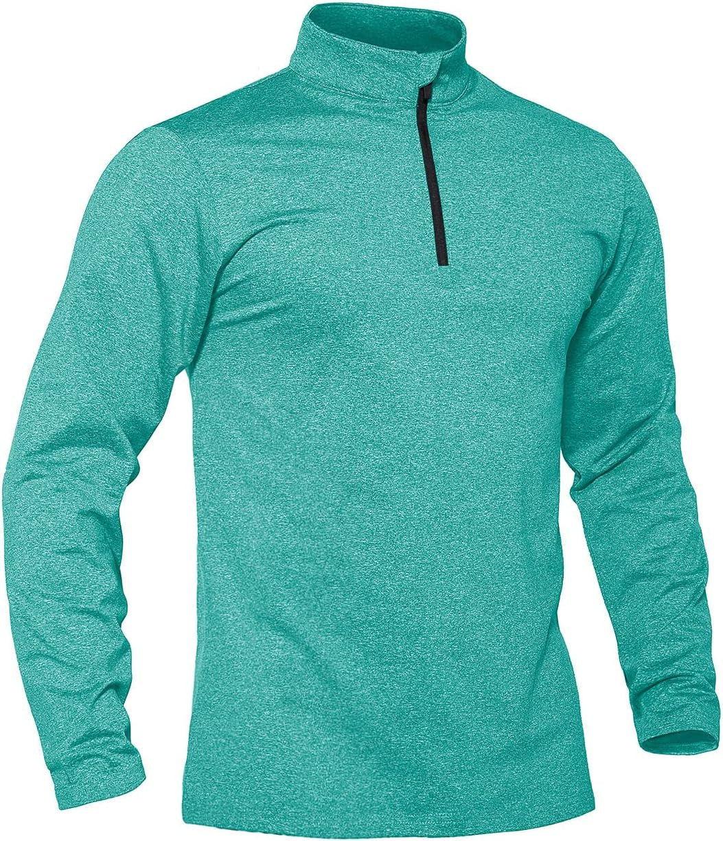 Men'S Quarter Zip up Pullover Long Sleeve Sweatshirt 1/4 Zip Golf Shirt Winter Fleece Lined Thermal Pullover