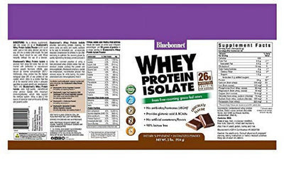 Indulge in Health with Bluebonnet 100% Natural Whey Protein Isolate Powder - Rich Chocolate Flavor, 2 lbs of Pure Nutrition!
