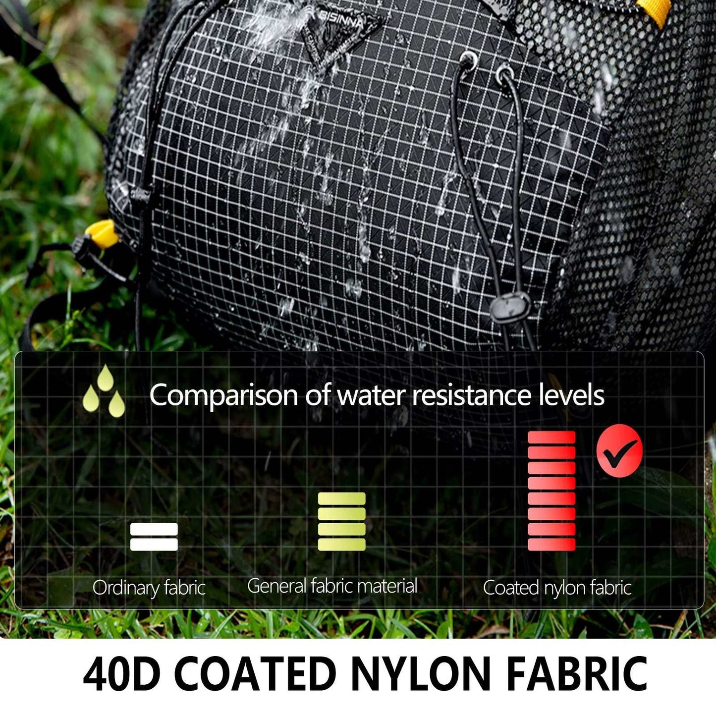 Camping Backpack 25+10L Ultralight Travel Bag for Men Women Large Capacity Outdoor Sports Climbing Hiking Backpack