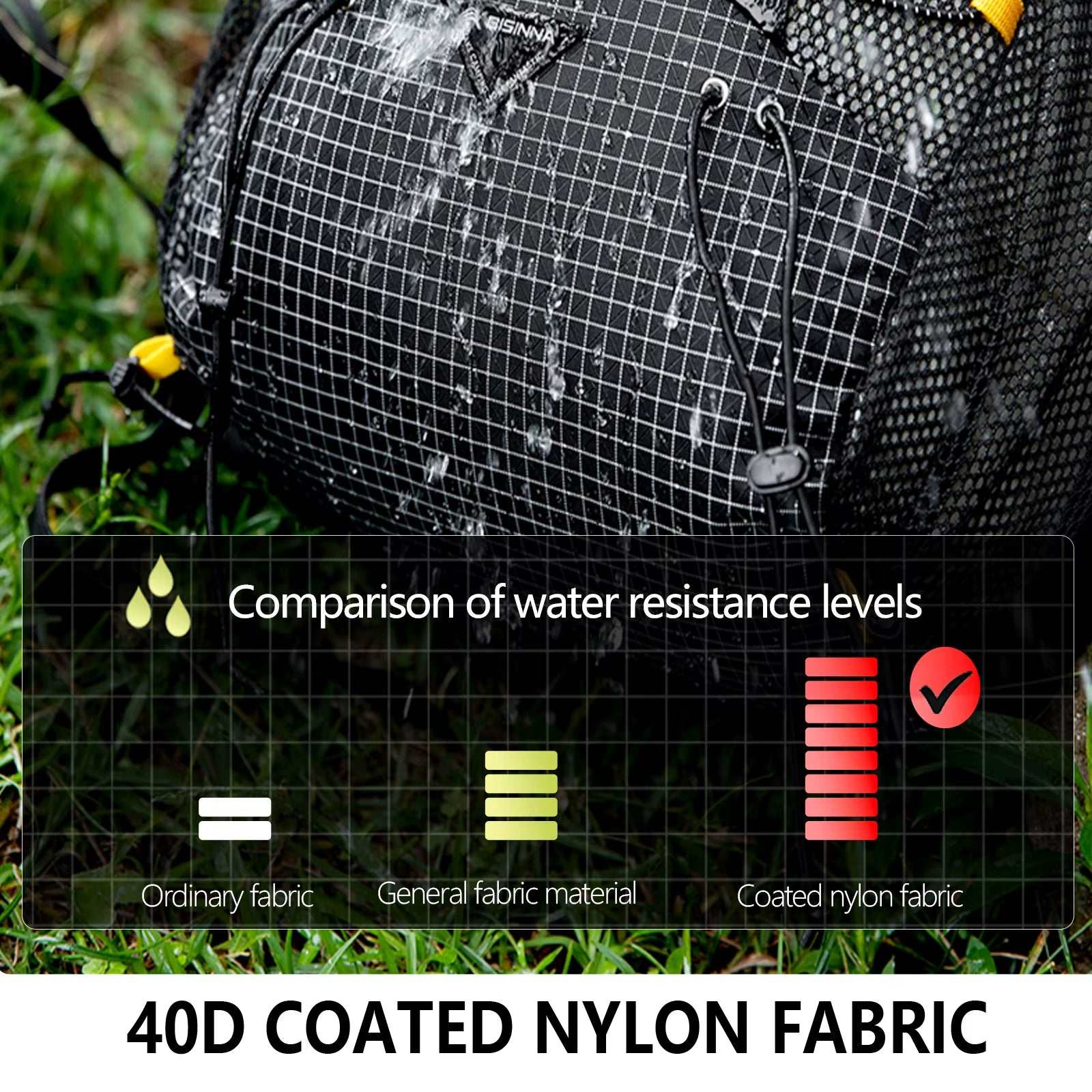 Camping Backpack 25+10L Ultralight Travel Bag for Men Women Large Capacity Outdoor Sports Climbing Hiking Backpack