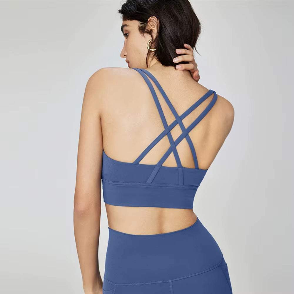 Women'S 2 Piece Sports Set - High Waist Booty-Lifting Leggings with Back Pocket & Sports Bra Yoga/Gym/Running Workout Outfit