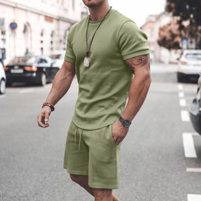 Men's Casual Summer Tracksuit Set - Short Sleeve T-Shirt and Shorts for Ultimate Comfort and Style
