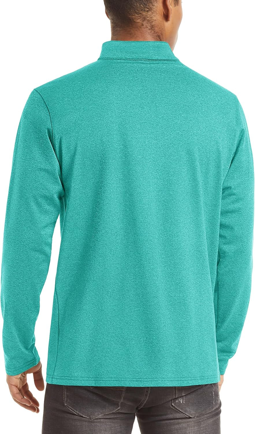 Men'S Quarter Zip up Pullover Long Sleeve Sweatshirt 1/4 Zip Golf Shirt Winter Fleece Lined Thermal Pullover