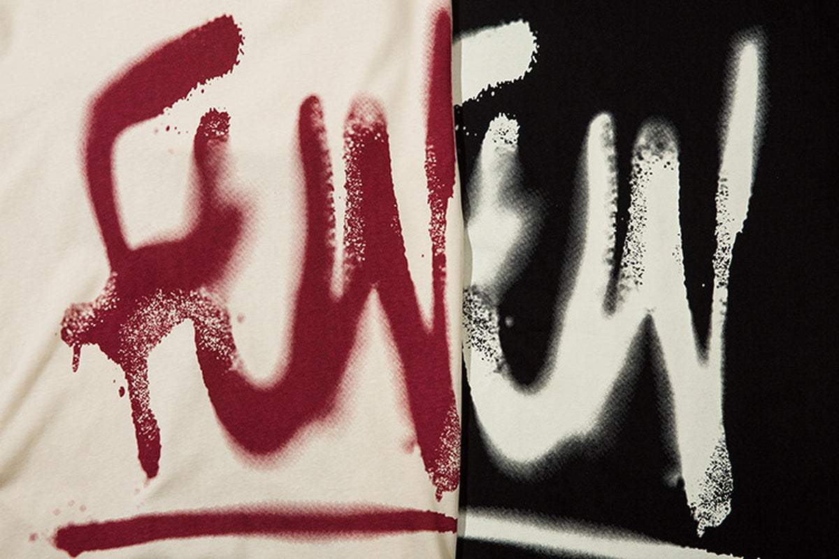 Fashion Graffiti Letter Short Sleeve Men Clothing