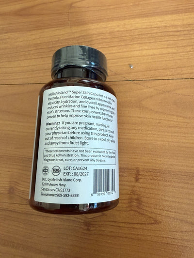 Revitalize Your Beauty with Mellish Island Super Skin Collagen Supplements - 60 Capsules for Youthful Skin, Hair, and Nails