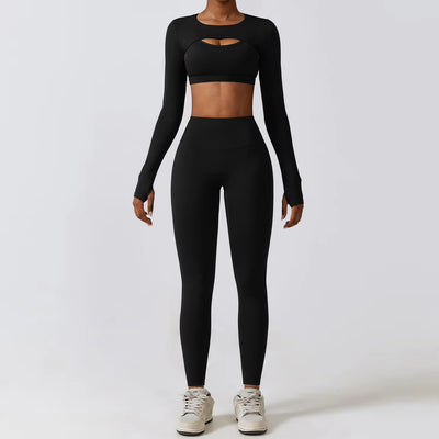 Elevate Your Workout with Our Women’s 2/3Pcs Yoga Sets: High Waist Leggings & Stretch Sports Bra for Ultimate Comfort and Style
