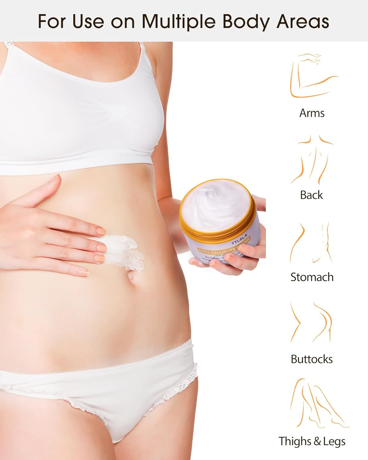 Transform Your Skin with Our Anti Cellulite Cream - Firming, Moisturizing, and Enriched with 4% Caffeine and Forskolin for Ultimate Tightening and Smoothness in a 5.4 Oz Jar