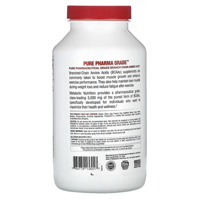 Unflavored BCAA Amino Acids - 60 Servings of Pure Muscle Growth Support