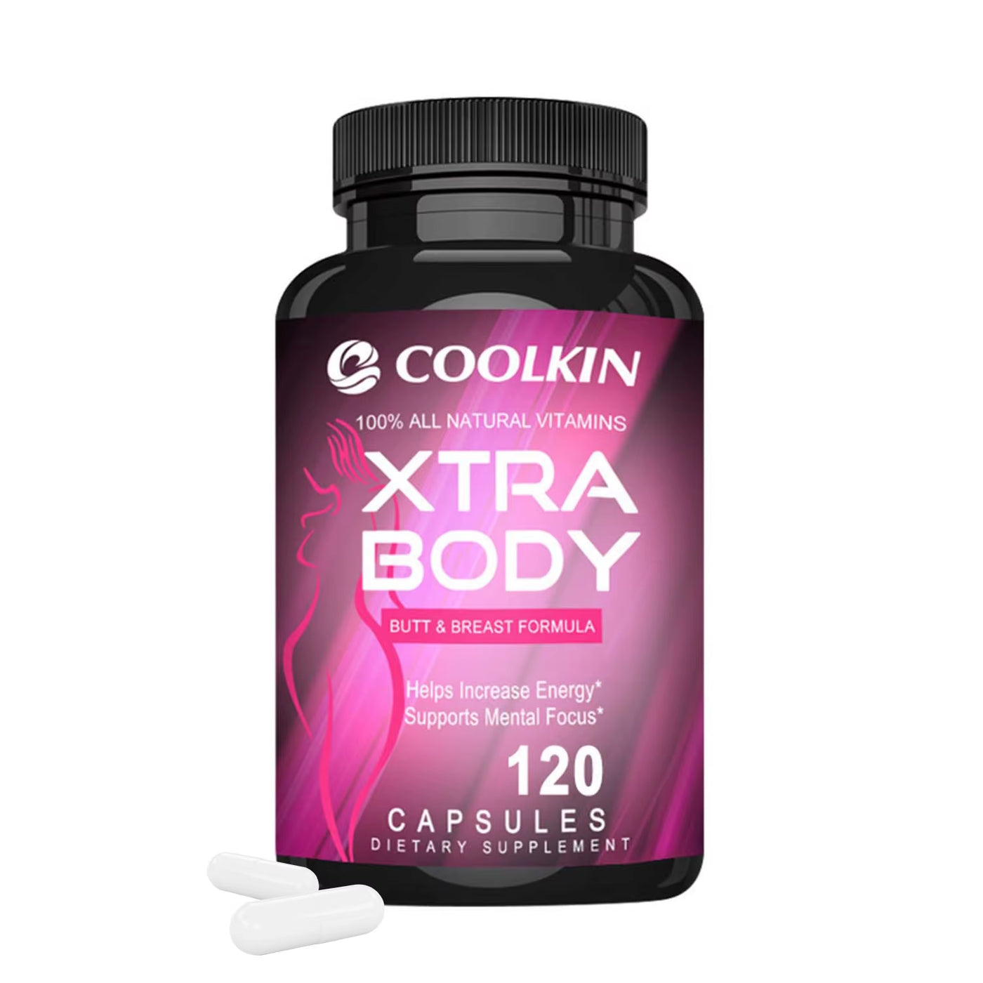 Elevate Your Curves Naturally - Women's Health Supplements for Anti-Aging and Confidence - 120 Capsules