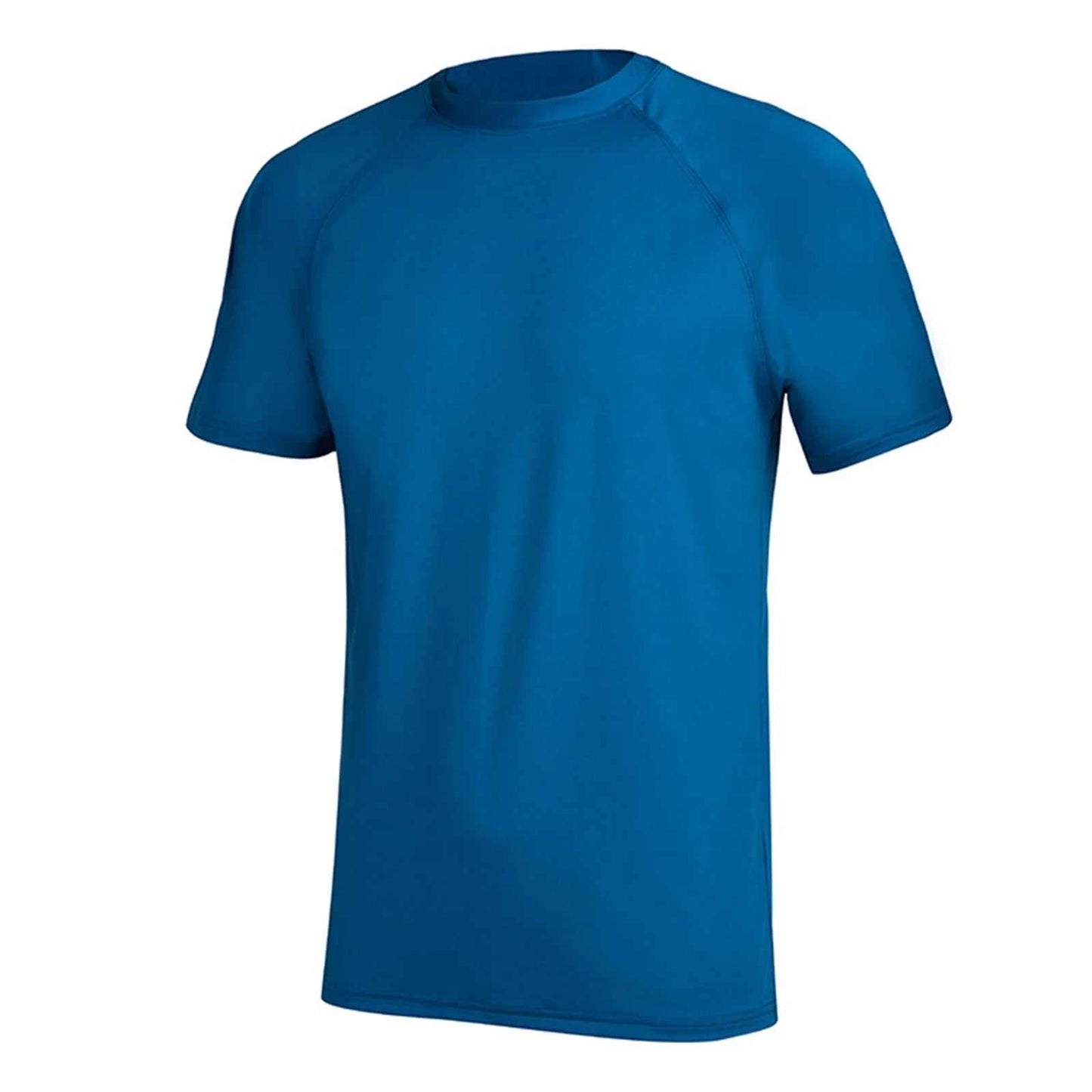 Navy short sleeve surfing shirt for men with quick-dry and UV protection features