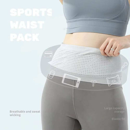 Seamless Invisible Running Sports Fanny Pack Gym Waist Belt Bag Lightweight Breathable Phone Bag Portable Elastic Cycling Pouch