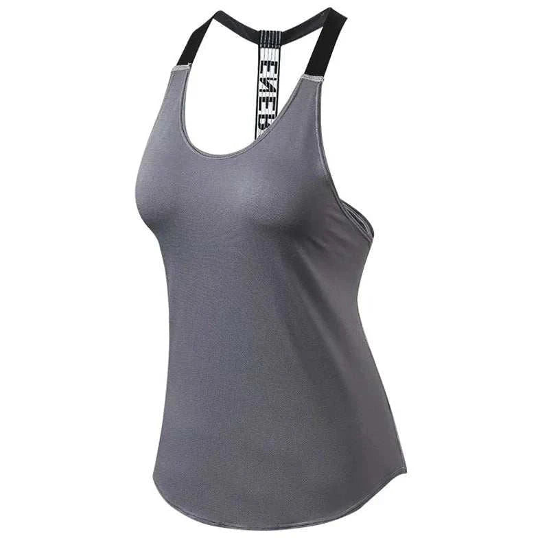 2024 Gym Tops Women'S Sports Top Letter Backless Shirts Sleeveless Yoga Tops Fitness Running Quick Dry Tank Crop Top
