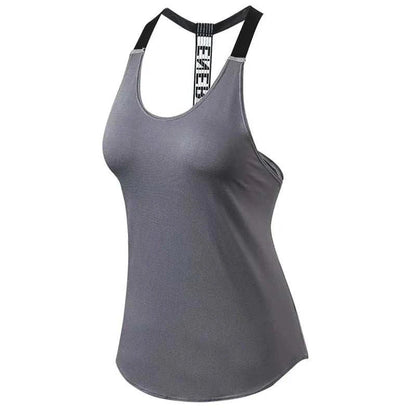 2024 Gym Tops Women'S Sports Top Letter Backless Shirts Sleeveless Yoga Tops Fitness Running Quick Dry Tank Crop Top
