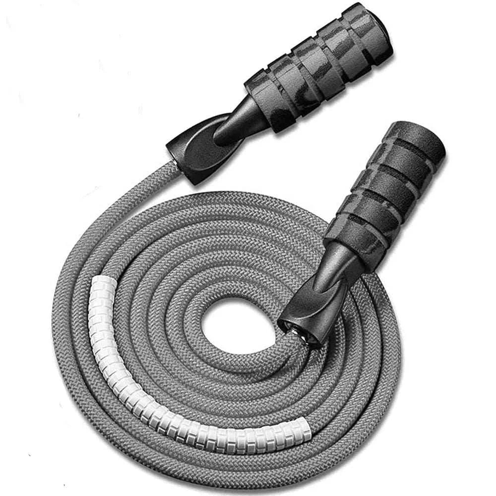 Heavy-duty jump rope with foam grip handles for Crossfit, boxing, and fitness workouts
