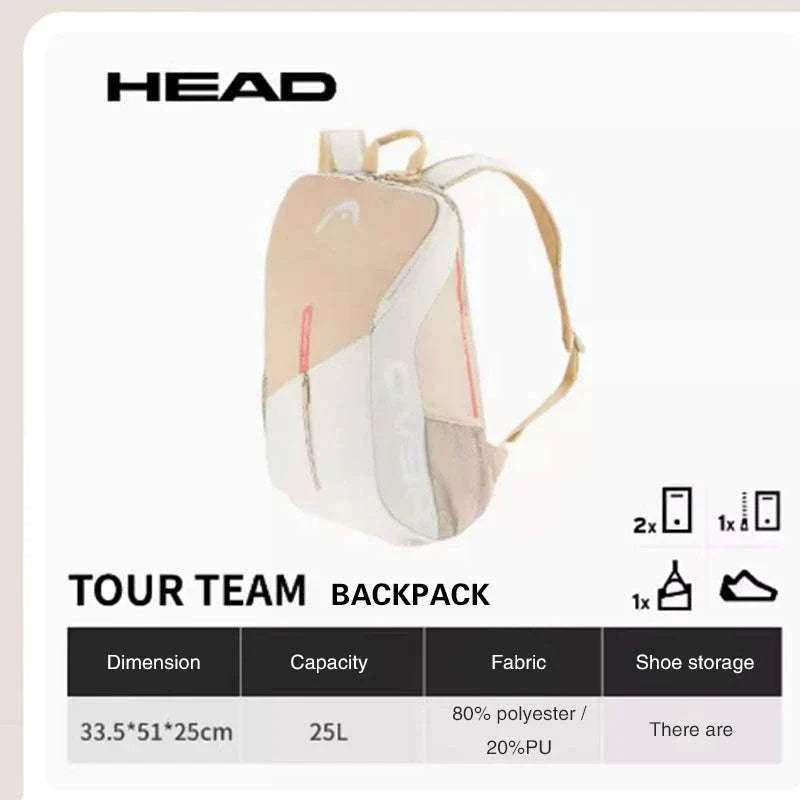 Tennis Backpack Outdoor Sport Bag Tennis Bag Badminton Gymbag Backpack Original Tennis Backpack with Separated Shoe Bag