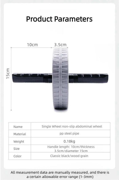 1Pcs Abdominal Wheel Strong Load Bearing Non-Slip Roller Strengthen Muscle Exercise Equipment Fitness Training Home Use Silent