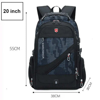 2025 Waterproof 17/20 Inch Laptop Backpack Men Airplane Travel Backpack Women Oxford Rucksack Male School Bag Modern Mochila