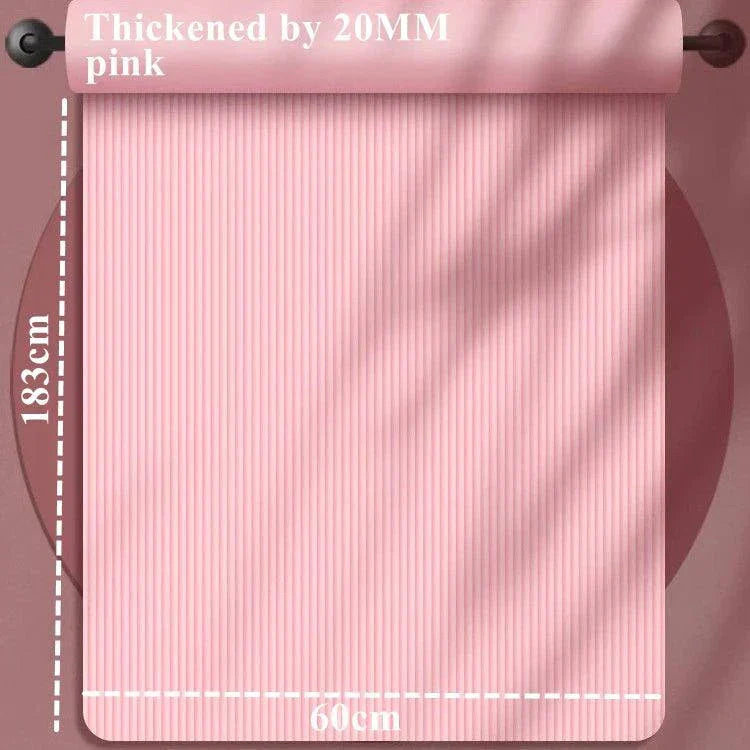 20MM 183×60Cmthick Yoga Mats Anti-Slip Sport Fitness Mat Blanket for Exercise Yoga and Pilates Gymnastics Mat Fitness Equipment