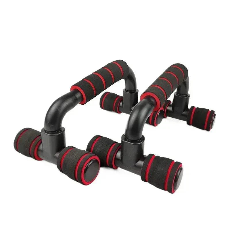 Non-slip H-shaped push up bars with foam handles for home fitness and arm chest workouts
