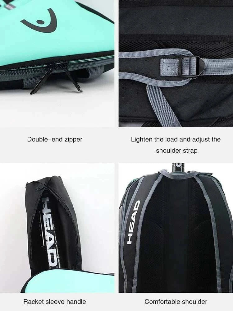 Tennis Backpack Outdoor Sport Bag Tennis Bag Badminton Gymbag Backpack Original Tennis Backpack with Separated Shoe Bag