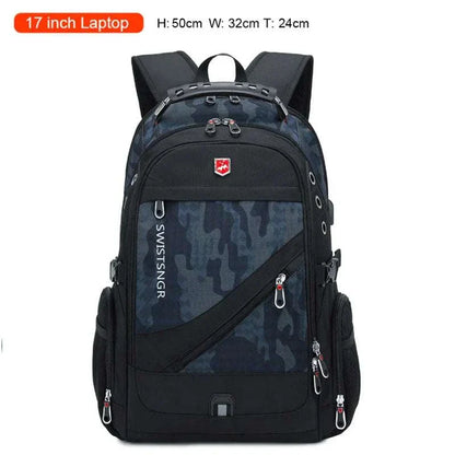 2025 Waterproof 17/20 Inch Laptop Backpack Men Airplane Travel Backpack Women Oxford Rucksack Male School Bag Modern Mochila