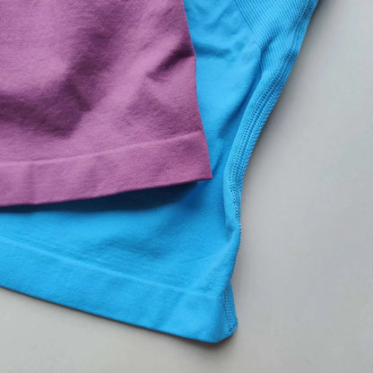 Longline Strappy Gym Top Backless Gym Clothes Women Scrunch Built-In Bra with Removable Cups Yoga Tank Tops