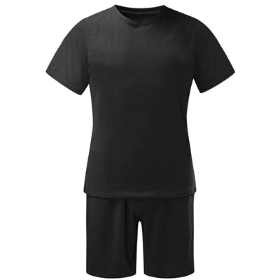 Elevate Your Summer Wardrobe with Our Stylish Men's Short Sleeve T-Shirt and Shorts Set - Perfect for Casual Outings and Sports Activities!