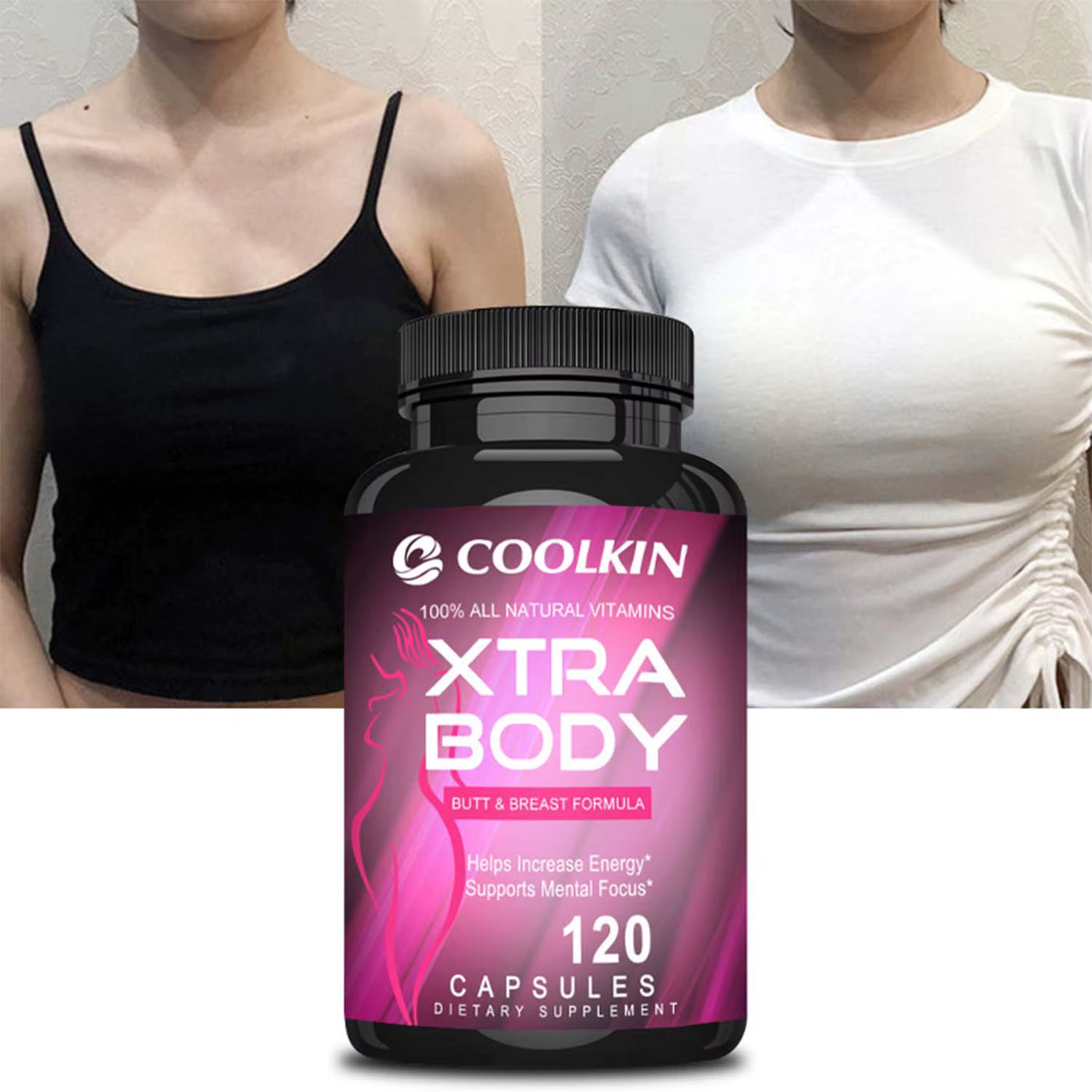 Elevate Your Curves Naturally - Women's Health Supplements for Anti-Aging and Confidence - 120 Capsules