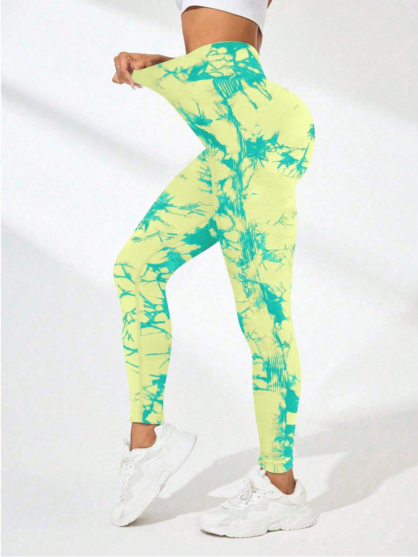 Elevate Your Workout with Studio Sport High-Waist Textured Leggings - Squat-Proof, Vibrant Tie Dye for Ultimate Comfort and Style